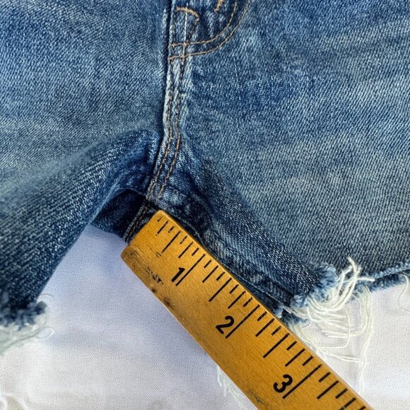 Mother Superior The Dutchie Short Fray Blue Denim Cutoff Shorts Size 28 - Picture 14 of 14